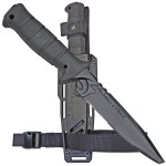 Wildsteer survival knife Wild Tactic Kraton handle plastic sheath